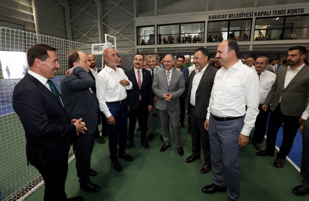 75 milyon liraya mal oldu! Karatay Kapalı Tenis Kortu hizmete açıldı 4